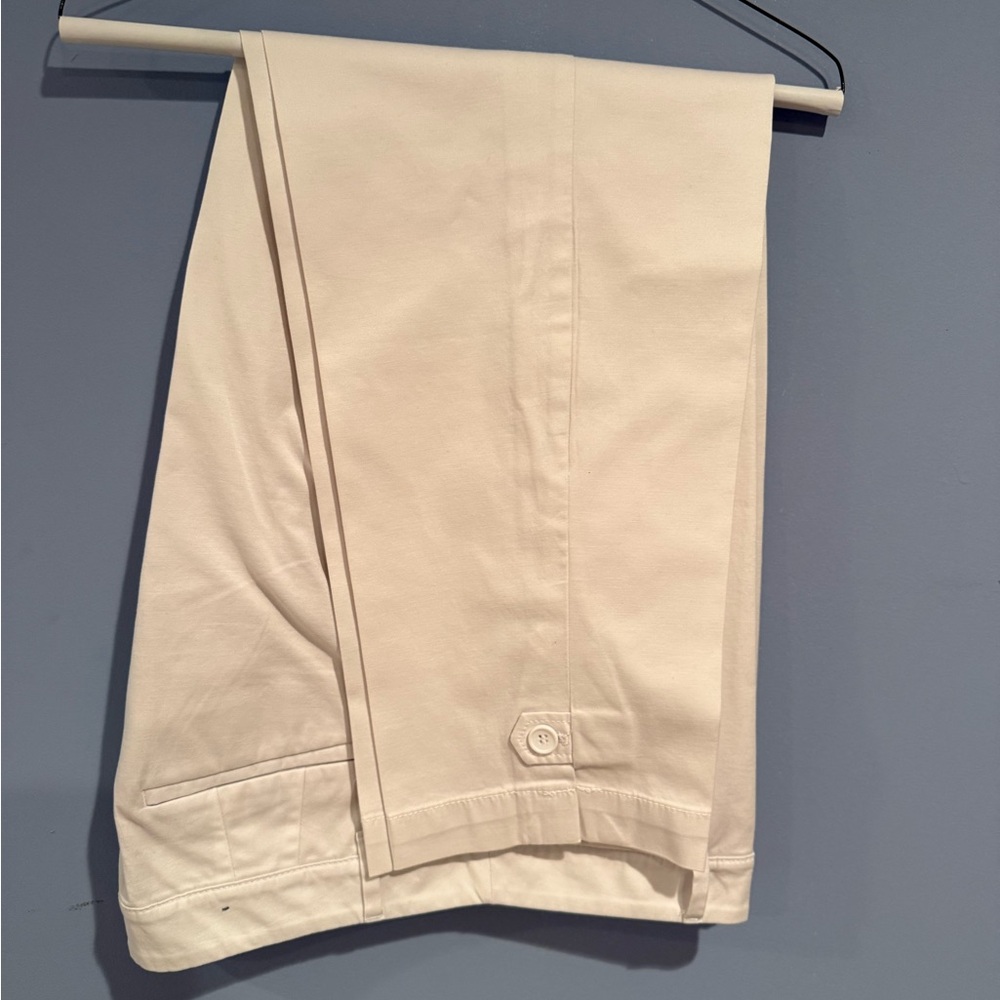 Talbots Cream Chinos perfect Crop Pants